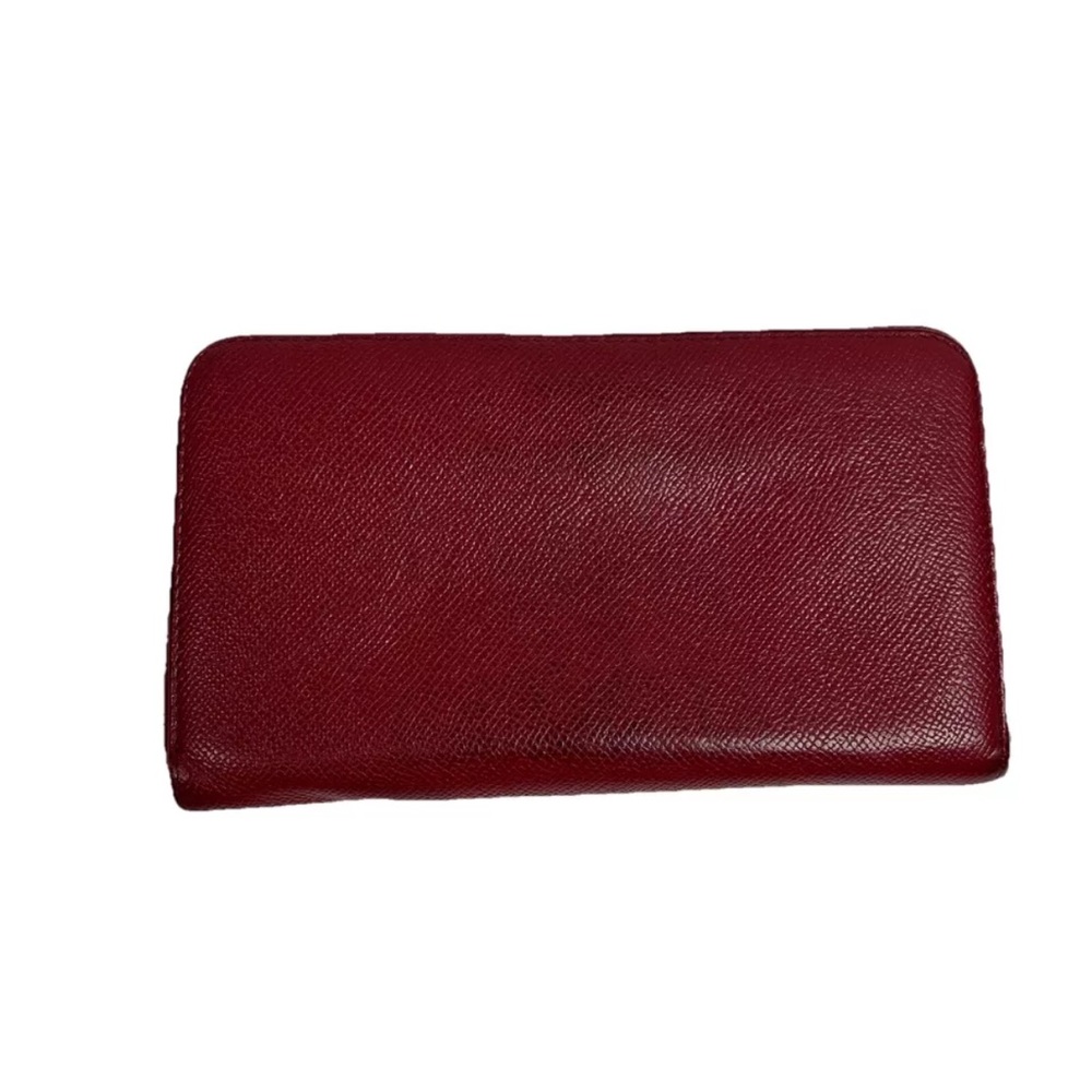 BVLGARI Leather Zip Around Long Wallet Logo Card Holder
